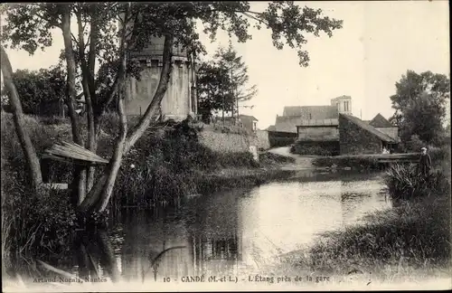 Ak Cande Maine et Loire, L'Etang pres de la Gare