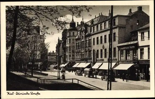 Ak Kiel in Schleswig Holstein, Dänische Straße, Geschäfte