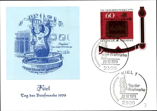 Künstler Ak Kiel, Tag der Briefmarke 1979, Neptun Jugendherberge