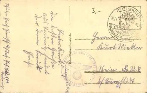 Ak Leisnig in Sachsen, Teilansicht