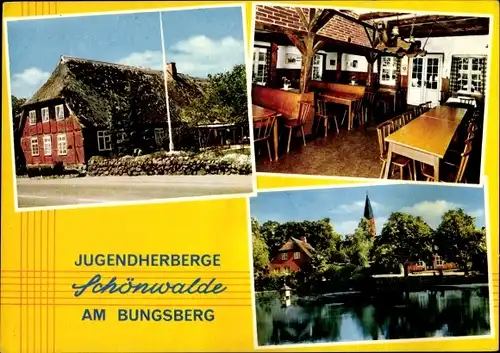 Ak Schönwalde am Bungsberg in Ostholstein, Jugendherberge, Innen und Außen