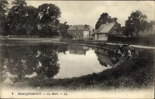 Ak Bracquemont Seine Maritime, La Mare