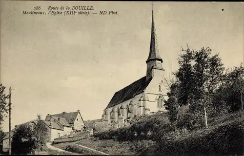 Ak Moulienaux Seine Maritime, L'Eglise