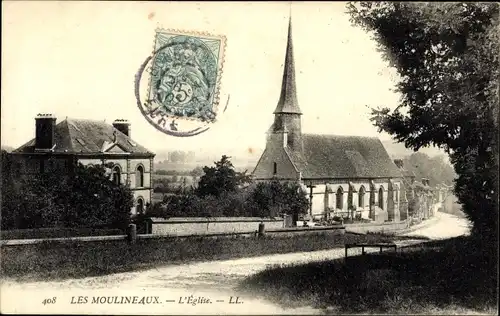 Ak Moulienaux Seine Maritime, L'Eglise