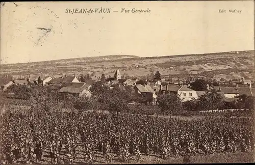 Ak Saint Jean de Vaux Saône et Loire, Vue Generale