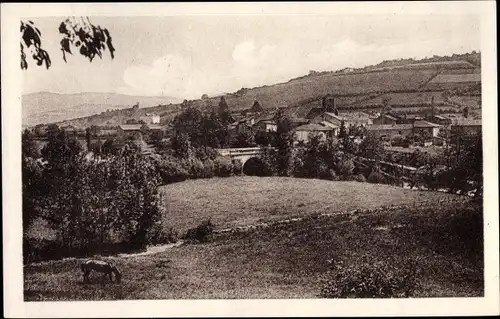 Ak Sainte Cecile la Valouze Saône et Loire, Vue generale