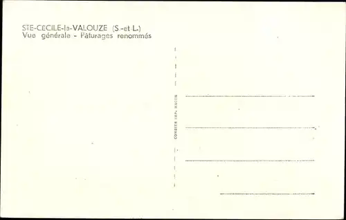 Ak Sainte Cecile la Valouze Saône et Loire, Vue generale