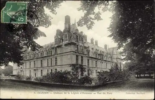 Ak Ecouen Val d’Oise, Chateau de la Legion d'Honneur, Vue du Parc