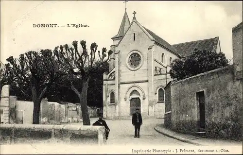 Ak Domont Val d'Oise, L'Eglise
