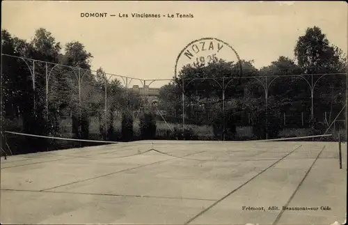 Ak Domont Val d'Oise, Les Vinciennes, le Tennis