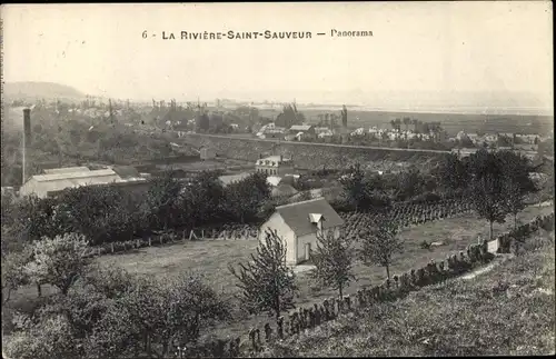 Ak La Riviere Saint Sauveur Calvados, Panorama