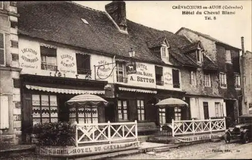 Ak Crèvecœur en Auge Calvados, Hotel du Cheval Blanc