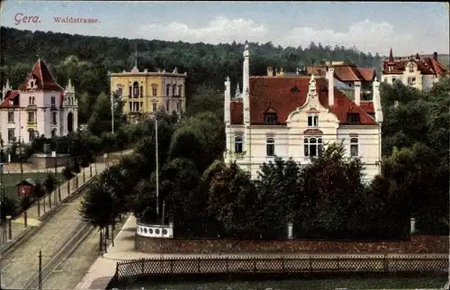 Ak Gera in Thüringen, Waldstraße