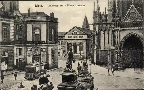 Ak Metz Moselle, Paradeplatz