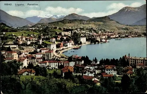 Ak Paradiso Kt Tessin Schweiz, Blick auf den Ort