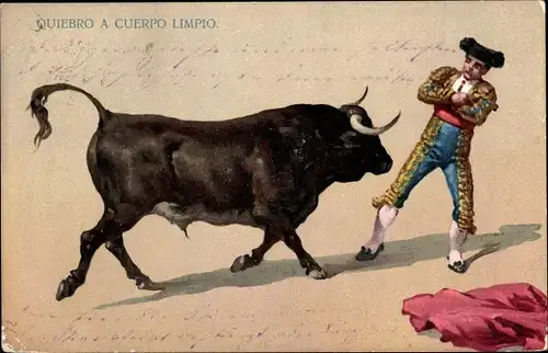 Litho Quiebro a Cuerpo Limpio, Stierkampf, Torero