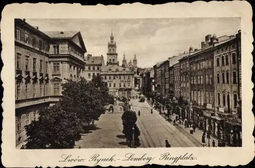 Ak Lwów Lemberg Ukraine, Rynek, Ringplatz