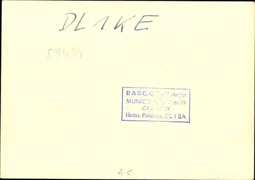 Ak QSL Karte, Funkerkarte DL3IO, Hans Schulze Allen, Soest in Westfalen