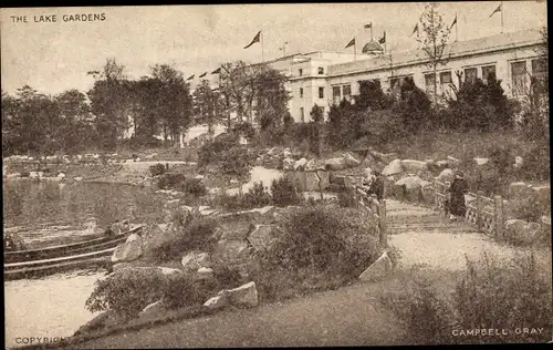 Ak London City England, British Empire Exhibition, The Lake Gardens, Campbell Gray