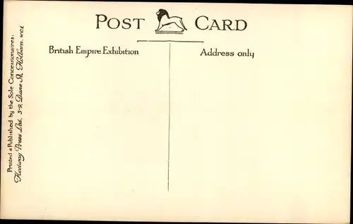 Ak London City England, British Empire Exhibition, The Lake Gardens, Campbell Gray