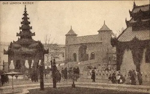 Ak Wembley London City, British Empire Exhibition, Old London Bridge