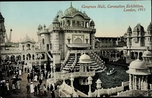 Ak London City England, Coronation Exhibition 1911, Congress Hall