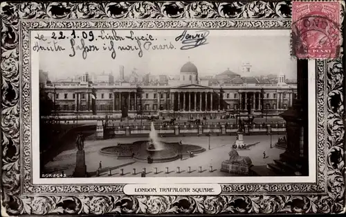 Passepartout Ak London City England, Trafalgar Square