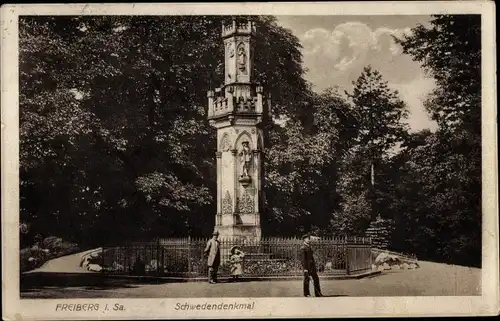 Ak Freiberg in Sachsen, Schwedendenkmal