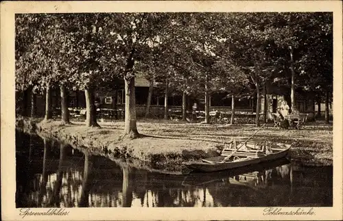 Ak Leipe Lübbenau im Spreewald, Partie an der Pohlenzschänke