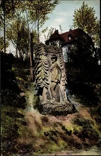 Ak Blankenstein an der Saale Rosenthal am Rennsteig, Rennsteig Denkmal