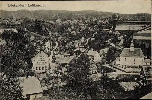 Ak Lückendorf Oybin Oberlausitz, Totalansicht der Ortschaft