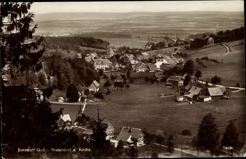 Ak Jonsdorf in Sachsen, Niederdorf, Kirche