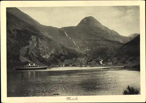 Ak Merok Geiranger Norwegen, Schiff M.S. Monte Sarmiento, HSDG