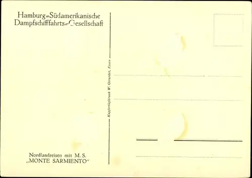 Ak Merok Geiranger Norwegen, Schiff M.S. Monte Sarmiento, HSDG