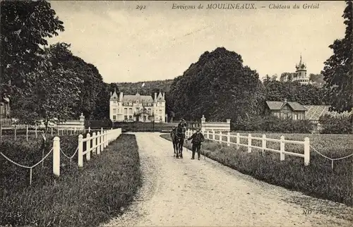 Ak Moulineaux Seine Maritime, Chateau du Gresil