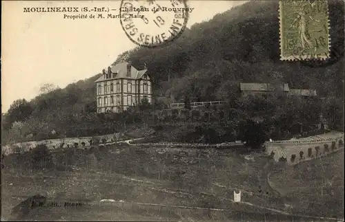 Ak Moulineaux Seine Maritime, Chateau de Rouvray