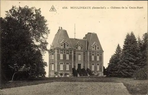 Ak Moulineaux Seine Maritime, Chateau de la Croix-Bizet