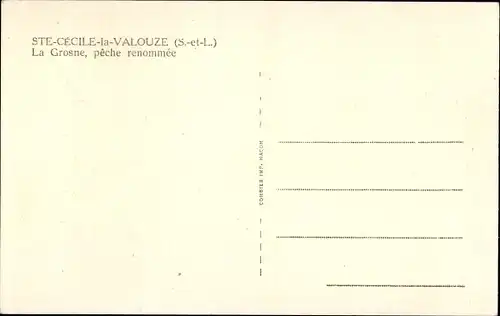 Ak Sainte Cecile la Valouze Saône et Loire, La Grosne, peche renommee