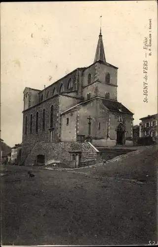 Ak Saint Igny de Vers Saône et Loire, Eglise