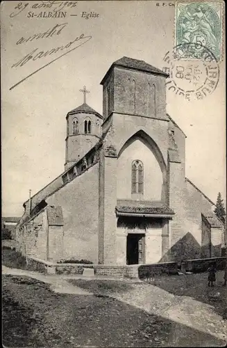 Ak Saint Albain Saône et Loire, Eglise