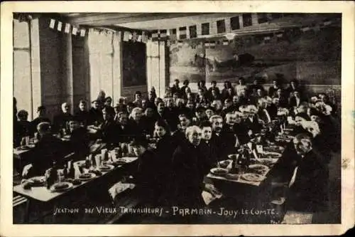 Foto Ak Parmain Jouy le Comte Val-d’Oise, Section des Vieux Travailleurs