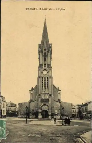 Ak Enghien les Bains Val d’Oise, L'Eglise