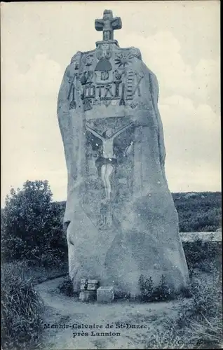 Ak Lannion Côtes d’Armor, Menhir-Calvaire de Saint Duzec