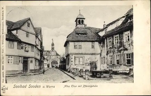 Ak Bad Sooden an der Werra, Altes Tor mit Pfennigstube