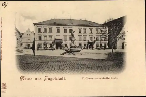 Ak Ingolstadt an der Donau Oberbayern, Kgl Gouvernementsgebäude