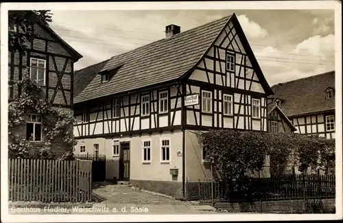 Ak Weischwitz Kaulsdorf an der Saale, Gasthaus Fiedler