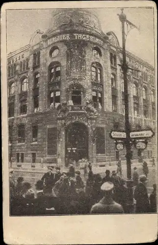 Ak Berlin Mitte, Das Berliner Tageblatt nach der Beschießung, 2. Revolution in Berlin