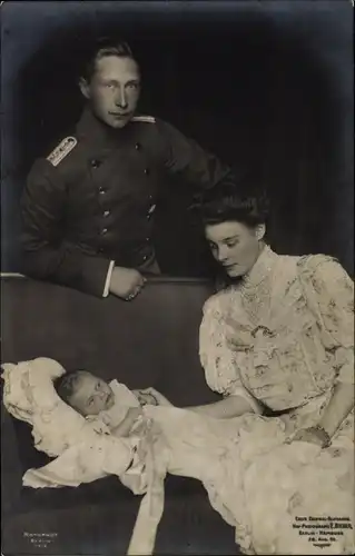 Ak Kronprinzessin Cecilie von Preußen, Kronprinz Wilhelm von Preußen, Portrait