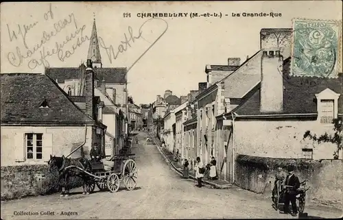 Ak Chambellay Maine-et-Loire, La Grande Rue