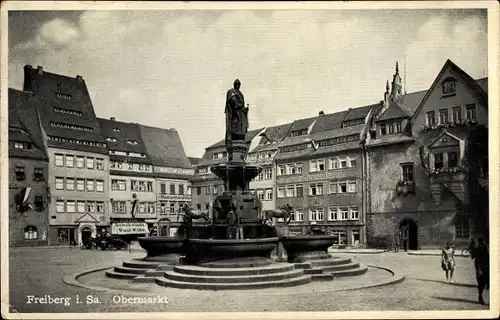 Ak Freiberg in Sachsen, Obermarkt